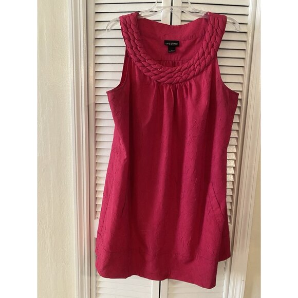 Lane Bryant Womens Pink Sleeveless Crew Neck with Pockets dress Feminine Sz 18 - Picture 1 of 5